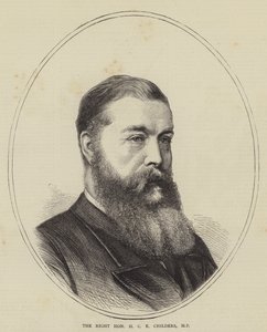 El Muy Honorable H C E Childers, MP (grabado) de English School