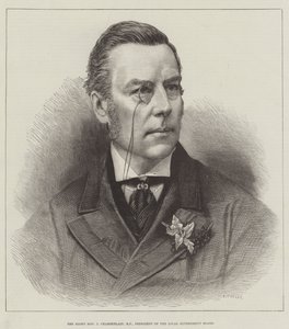 El Muy Honorable J Chamberlain, MP, Presidente de la Junta de Gobierno Local