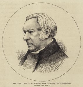 El reverendo C. R. Sumner, ex obispo de Winchester (grabado)