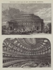 El Royal Albert Hall de Artes y Ciencias, Kensington (grabado)
