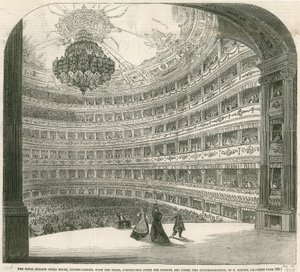 El Teatro Real de Ópera Italiana, Covent Garden, Londres de English School