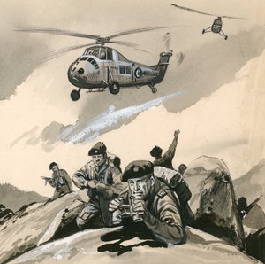 Los Comandos Reales de la Marina en un punto conflictivo en la década de 1960 de English School