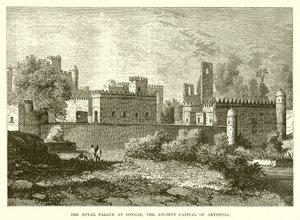 El palacio real en Gondar, la antigua capital de Abisinia