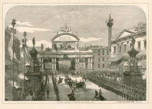 La Procesión Real en el Gran Arco, Puente de Londres de English School
