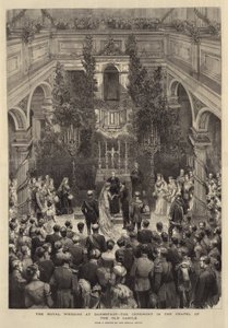 La Boda Real en Darmstadt, la Ceremonia en la Capilla del Castillo Viejo (grabado)