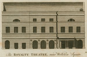 El Teatro Royalty, Well Street, Wellclose Square, Londres de English School