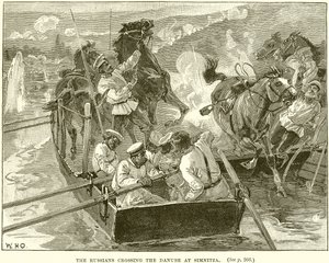 Los rusos cruzando el Danubio en Simnitza de English School