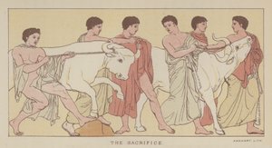 El Sacrificio (litografía en color)