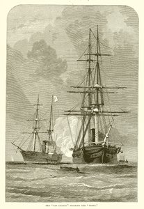 El San Jacinto deteniendo el Trent de English School