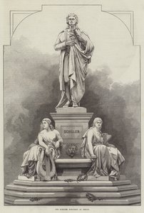 El monumento a Schiller en Berlín (grabado)