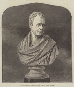 El Centenario de Scott, Sir Walter Scott, del Busto de Chantrey (grabado) de English School