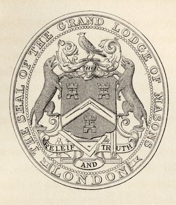 El Sello de la Gran Logia de Masones, Londres, antes de 1813, de 