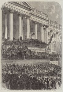 La segunda inauguración del Presidente Lincoln frente al Capitolio en Washington