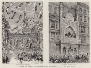 El Shah de Persia en Inglaterra, la procesión al Guildhall de English School