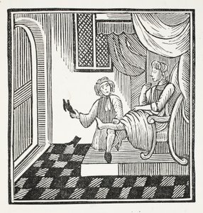 La gloria del zapatero, ilustración de Chap-books del Siglo XVIII de John Ashton, pub. 1882 de English School