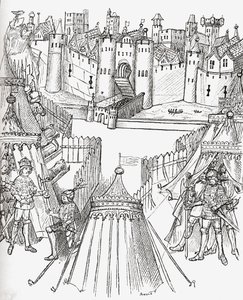 El Sitio de Rouen, Francia en 1418, de 