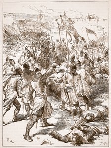 El asedio de Waterford, ilustración de Cassells Illustrated History of England