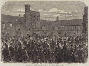 El canto de "Dulce Domum," en el Winchester College de English School