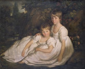 Las hermanas, c.1800 (óleo sobre lienzo) de English School