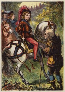 La bella durmiente en el bosque (litografia en color) de English School