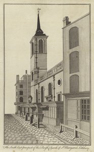 El Prospecto Sureste de la Iglesia Parroquial de St Margaret Lothbury, Londres de English School