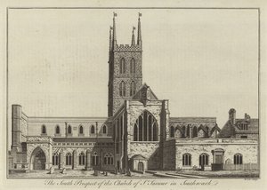 Vista sur de la Iglesia de St Saviour en Southwark de English School