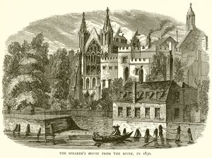 La casa del portavoz desde el río, en 1830
