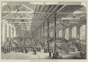 La sala de hilado en las obras de cuerda de Shadwell