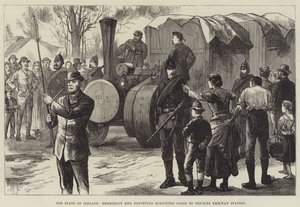 El Estado de Irlanda, Hombres de Emergencia Transportando Bienes Boicoteados a la Estación de Ferrocarril de Thurles