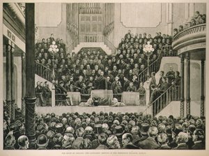 El Estado de Irlanda: La Reunión de los Terratenientes en el Edificio de la Exposición, Dublín de English School
