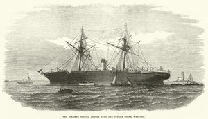 El vapor Tripoli encallado cerca de las rocas Tuskar, Wexford de English School