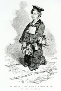 El vendedor callejero de ralladores de nuez moscada, c.1840 de English School