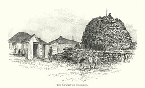 La Cumbre de Snowdon (grabado) de English School