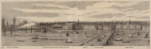 El Terraplén del Támesis en el lado norte del Támesis desde el Palacio de Westminster hasta el Puente de Blackfriars de English School