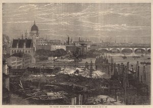 Las obras del Terraplén del Támesis, vistas desde el King