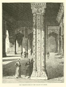 La Sala del Trono en el Palacio de Delhi de English School