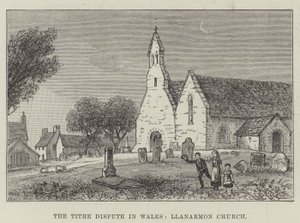 La Disputa del Diezmo en Gales, Iglesia de Llanarmon de English School