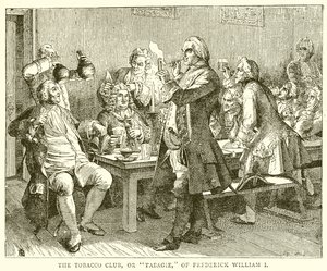 El club del tabaco, o Tabagie, de Federico Guillermo I de English School