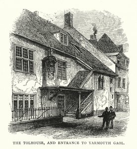 The Tolhouse, and entrance to Yarmouth Gaol (grabado) de English School