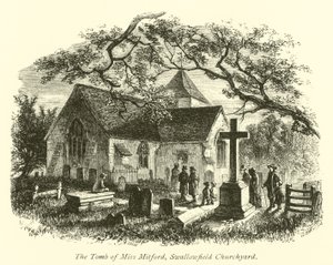 La tumba de Miss Mitford, cementerio de la iglesia de Swallowfield de English School