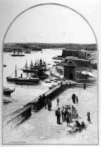 La cima del Gran Puerto, Valetta, Malta, de 