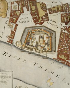 La Torre y Santa Catalina, detalle de la Torre de Londres, para 