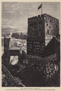 La Torre de David, Fasaelo (grabado) de English School