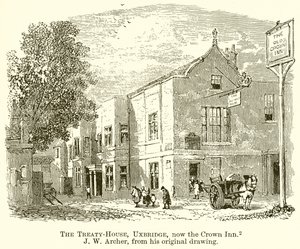 La Casa del Tratado, Uxbridge, ahora la Corona Inn