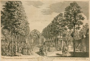 Los Arcos Triunfales, Estatua del Sr. Handel, en el Paseo Sur de Vauxhall Gardens, Londres de English School