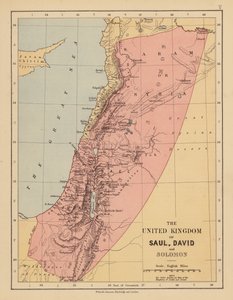 El Reino Unido de Saúl, David y Salomón (litografía en color)