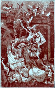 Los vándalos en Roma, ilustración de The Illustrated History of the World, publicado c.1880 de English School