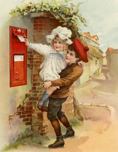 The Village Letter-Box (litografía en color)