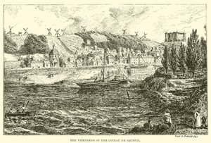 Los viñedos del Coteau de Saumur (grabado) de English School