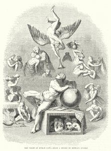 La visión de la vida humana (grabado) de English School